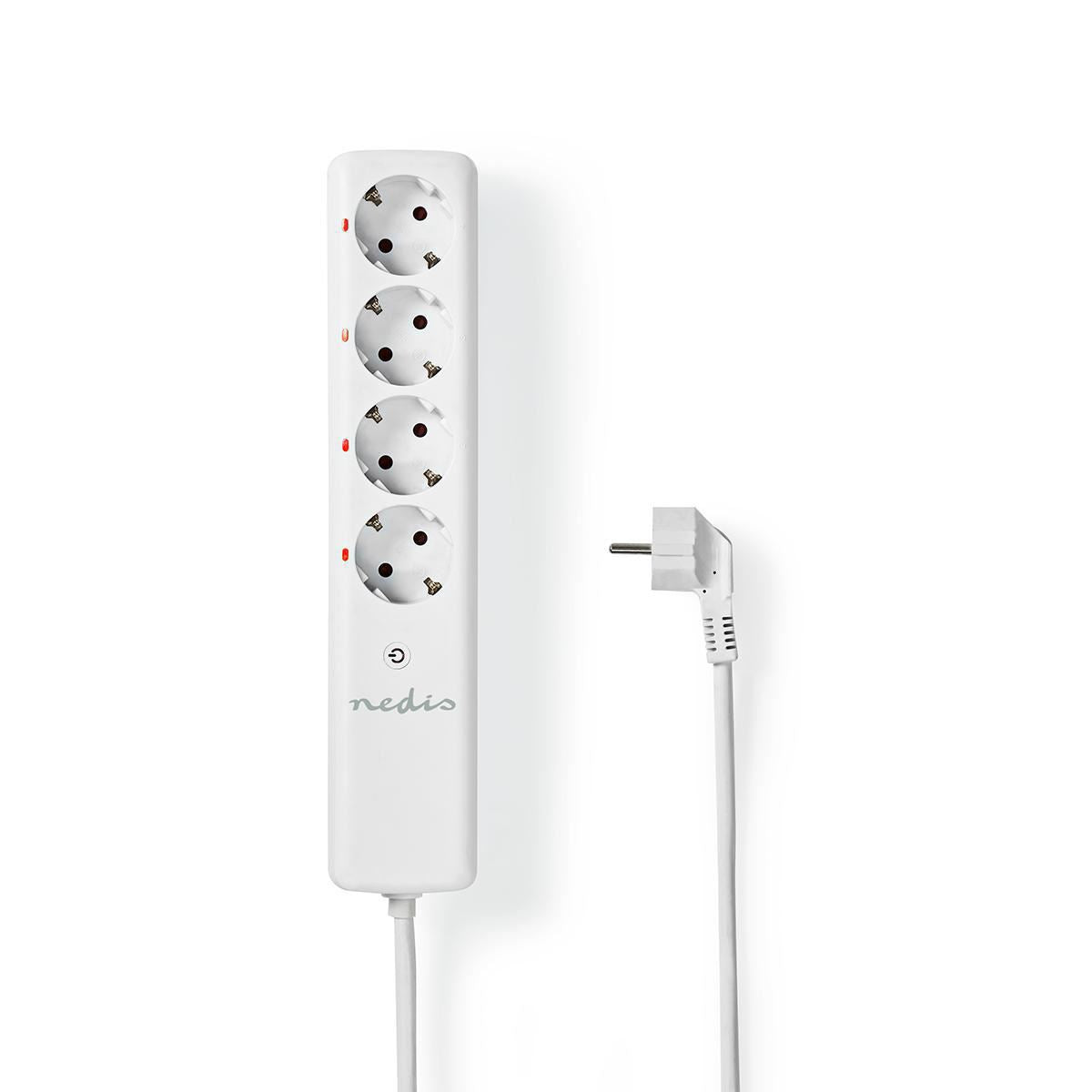 Nedis RF Power Strip 4x Schuko Type F 3680W European Extension Lead - RFP410FWT