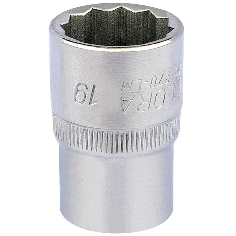 Draper 24640 19mm 1/2" Square Drive Elora Bi-Hexagon Socket