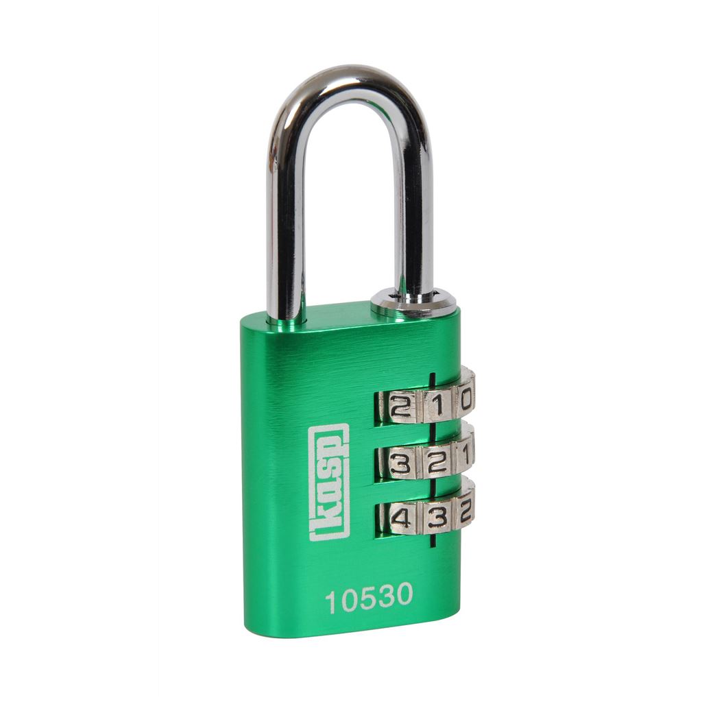Kasp 105 Combi Padlock Green 30mm K10530GRED