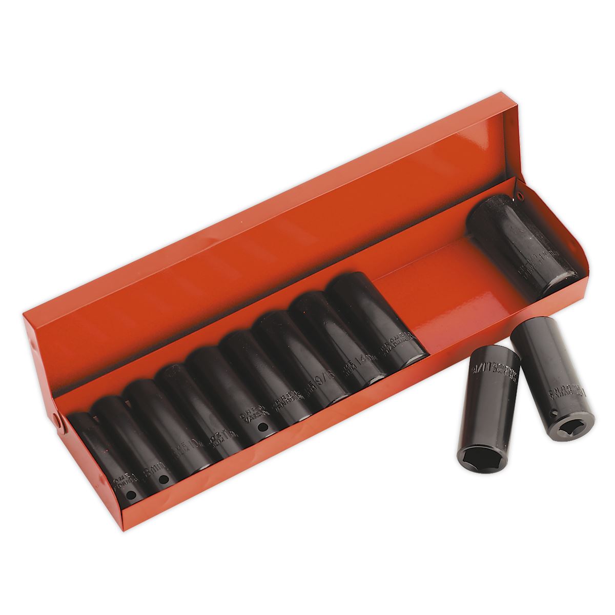 Sealey Impact Socket Set 12pc Deep 3/8"Sq Drive Metric/Imperial AK683