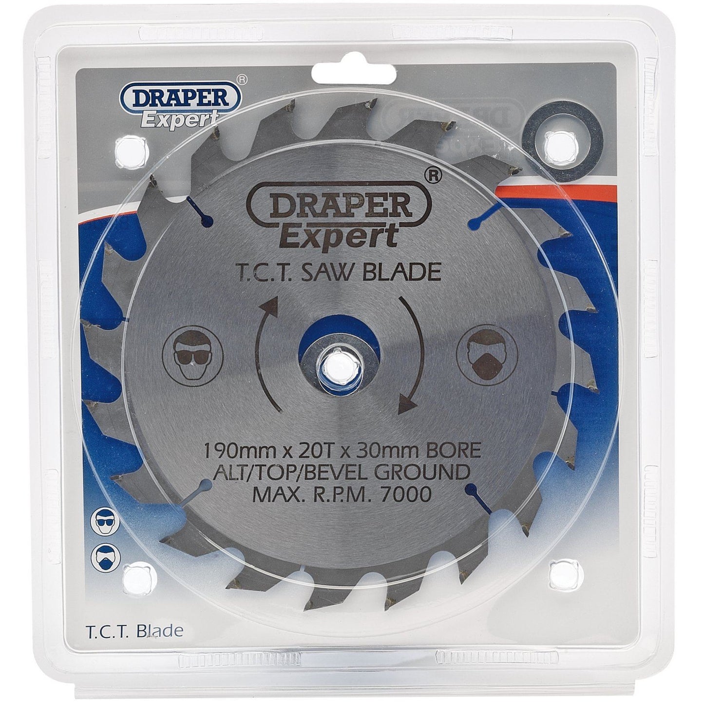 Draper 1x Expert TCT Saw Blade 190x30mmx20T Garage Professional Standard Tool - 09474