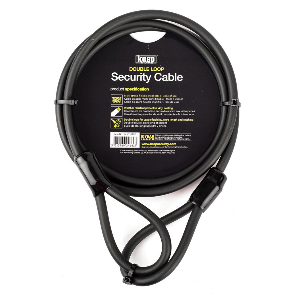 Kasp Double Loop Security Cable 10 x 1800mm K4551018D