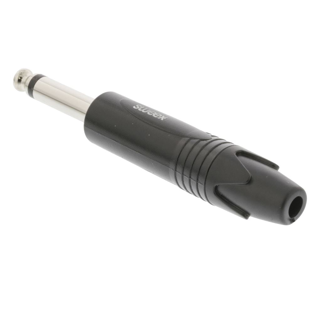 Sweex Mono Connector 6.35mm Nickel-Plated Black SWOP23900B Connector/Plug - COTP23900BK
