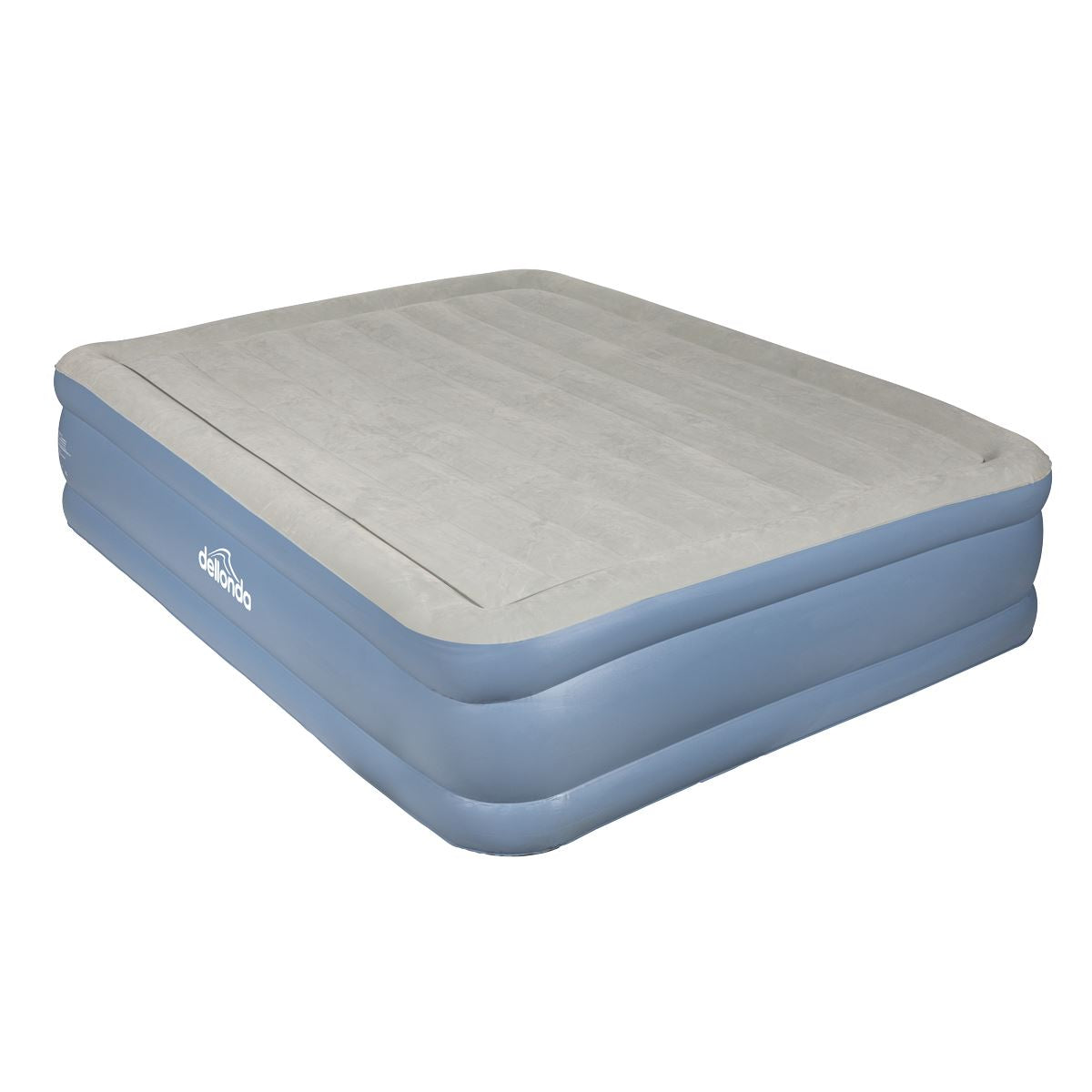 Sealey Dellonda, Queen, InflatableHigh Raised Flocked Air Bed, with Built-In Electric Pump, Carry Bag, Self Inflation/Deflation and Coil Beam Construction, For Home and Camping, 203x152x46cm, DL147 DL147