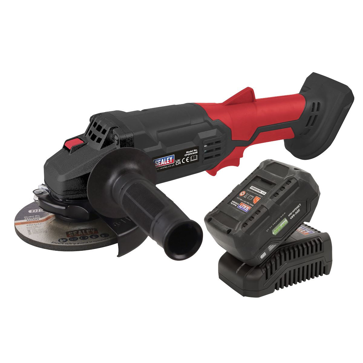 Sealey Cordless Angle Grinder Kit 115mm 20V 4Ah CP20VAGBKIT1