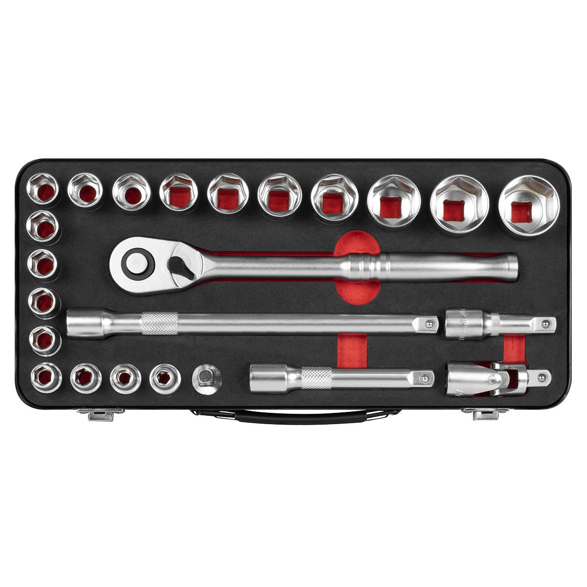 Sealey Socket Set 1/2"Sq Drive 24pc - Premier Platinum Series AK7924