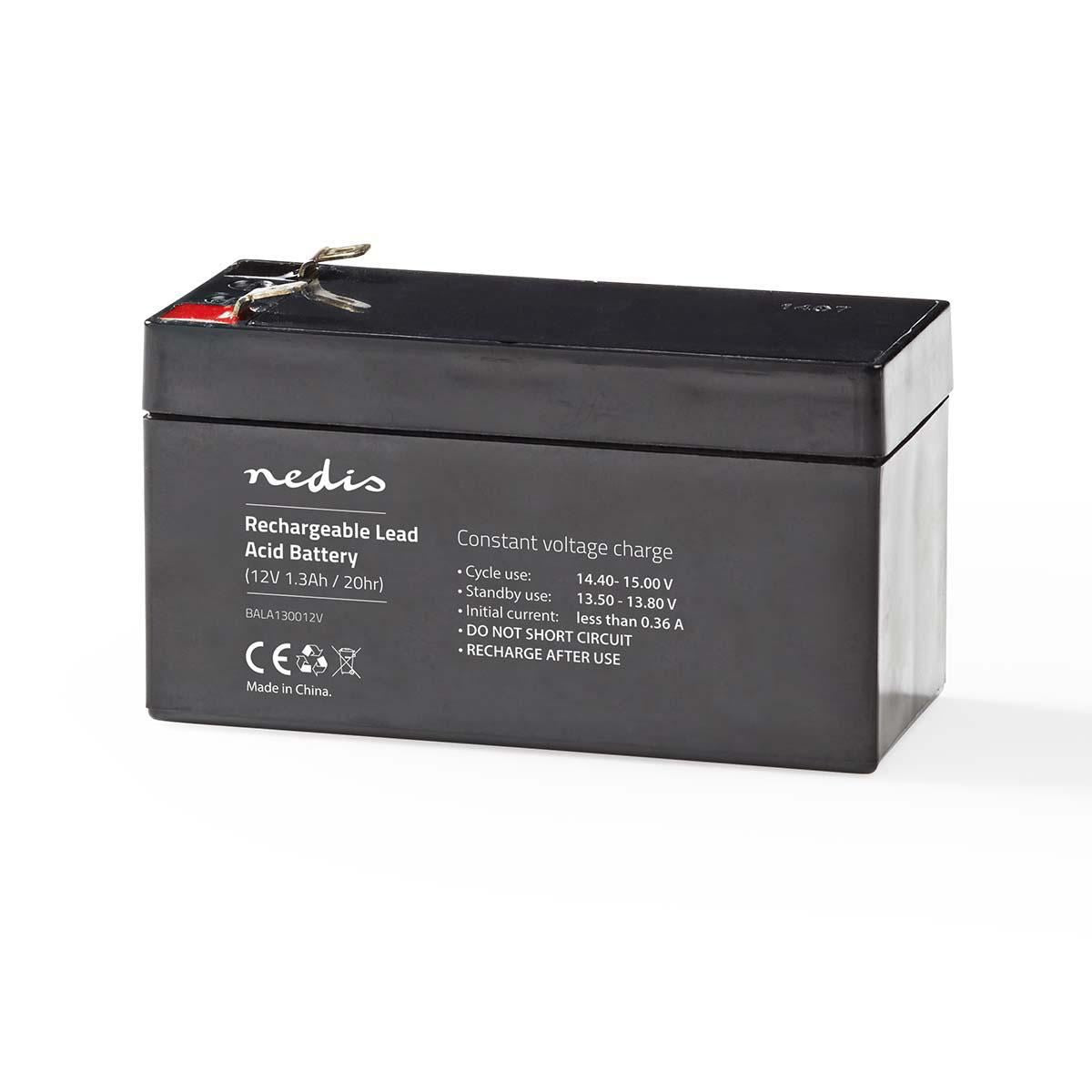 Nedis Rechargeable Lead-Acid Battery 12V 1300mAh 97 x 43 x 52mm BALA130012V
