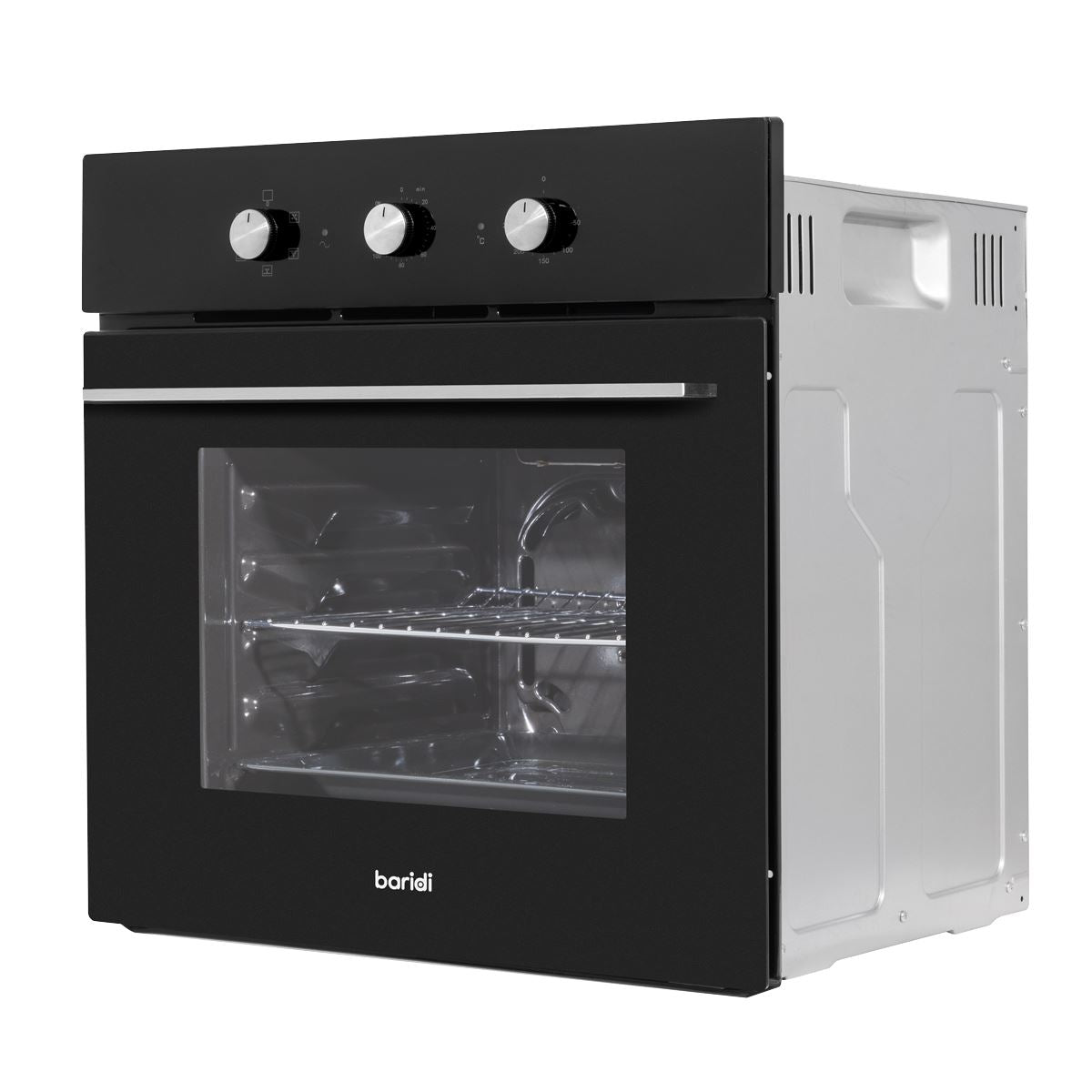 Baridi Built-In 5-Function Fan Assisted Oven with Timer 60cm, 55L Capacity - Black DH110