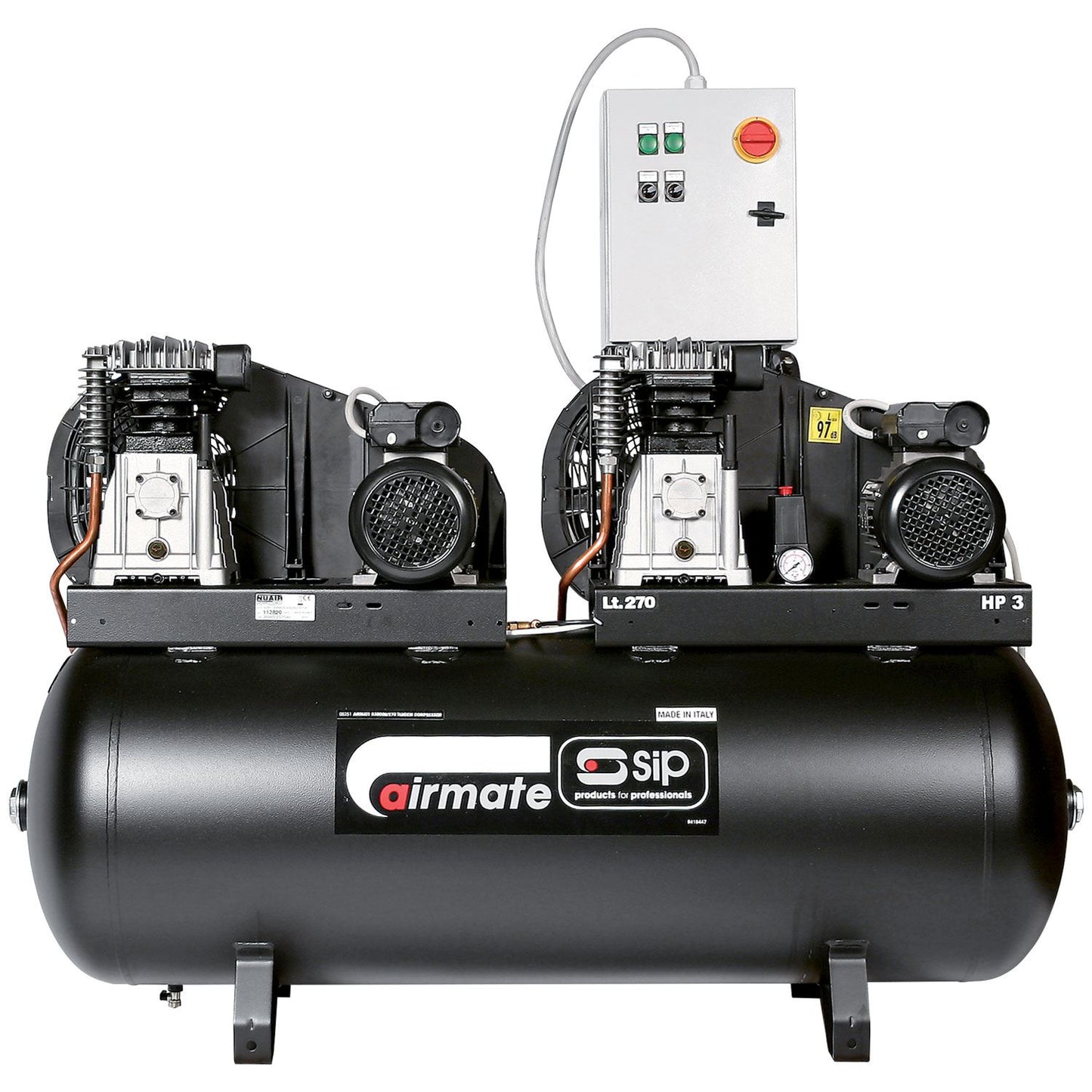 SIP Industrial B3800/270 270ltr Tandem Belt Drive Compressor