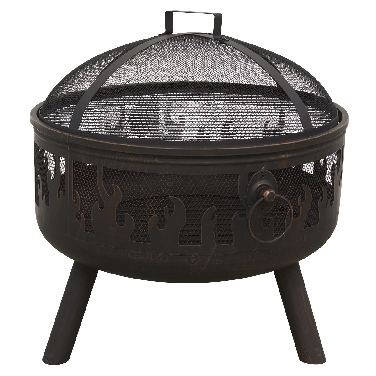 Dellonda Deluxe Firepit Fireplace Outdoor Patio Heater, Cooking Grill & Poker DG117