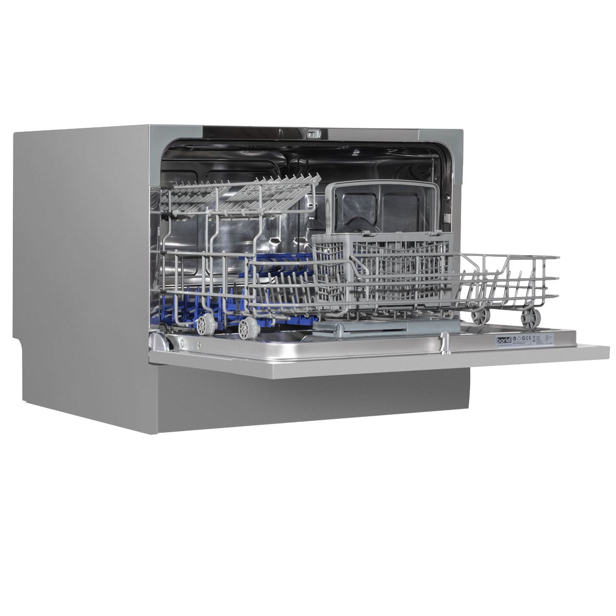 Baridi Compact Tabletop Dishwasher 6 Place Settings, 6 Programmes, Low Noise