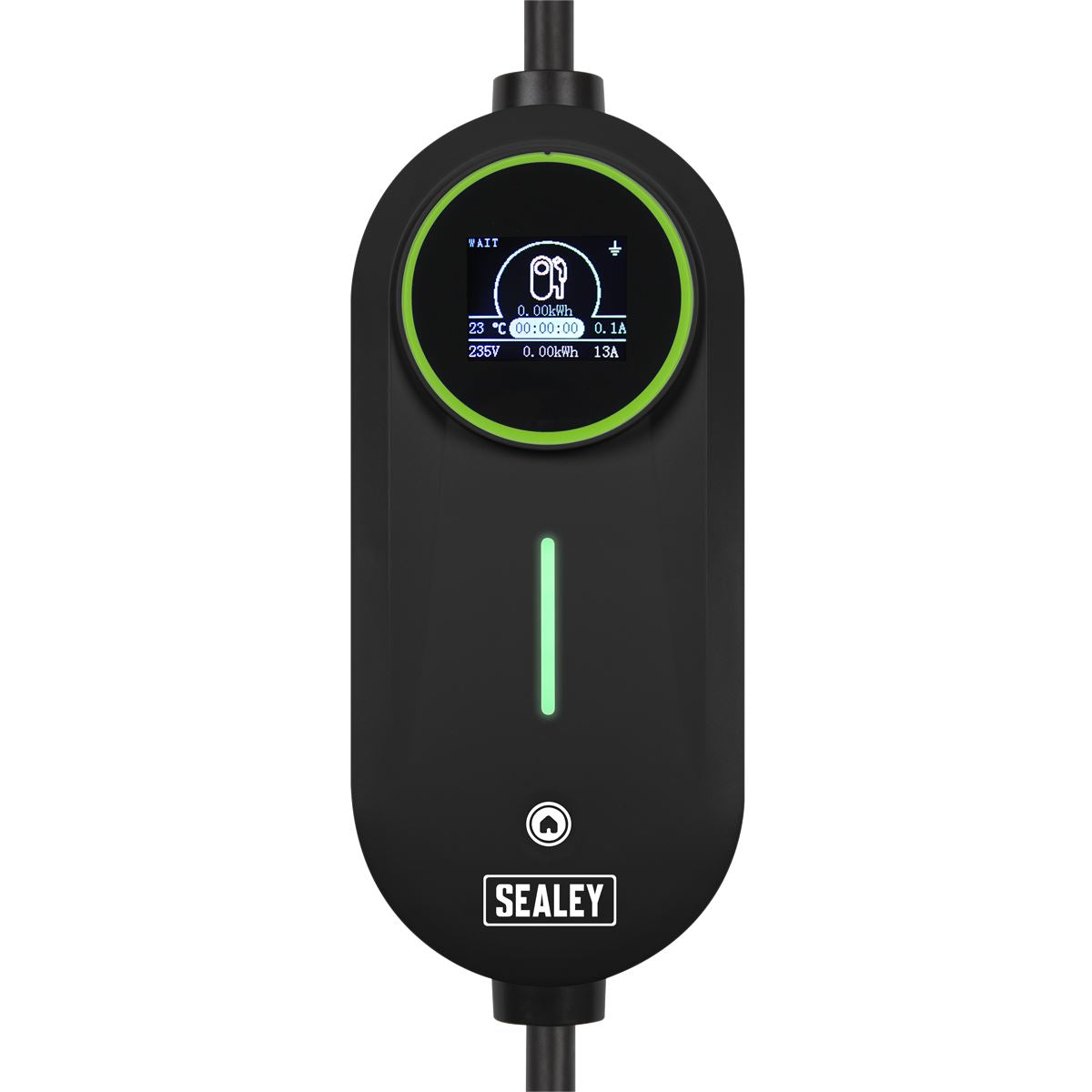 Sealey Adjustable (3.5kW) Type 2 to UK 3-Pin Plug Portable EV Charger - 5m Cable