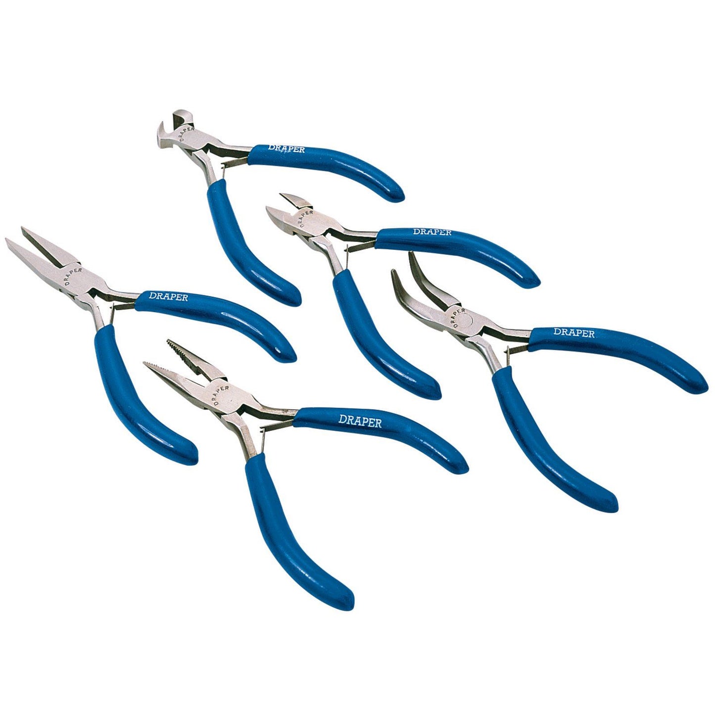 Draper Tools Five Piece Mini Plier Set Small Size Hand Tools Cutter Kit 33057