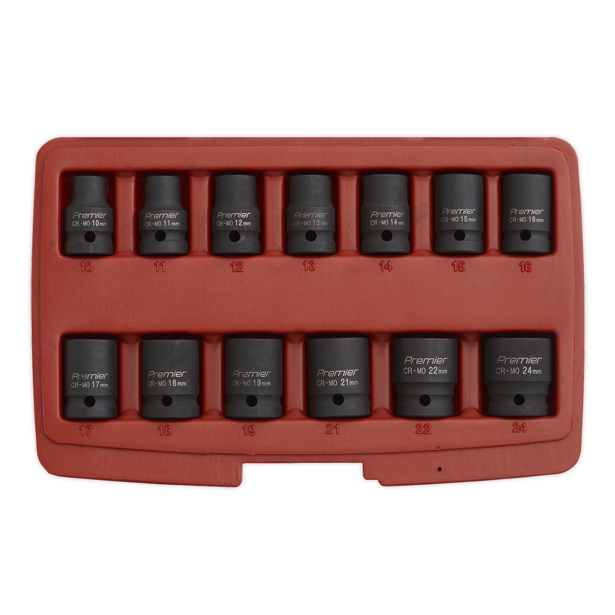 Sealey Impact Socket Set 13pc 1/2"Sq Drive Total Drive AK5613TD