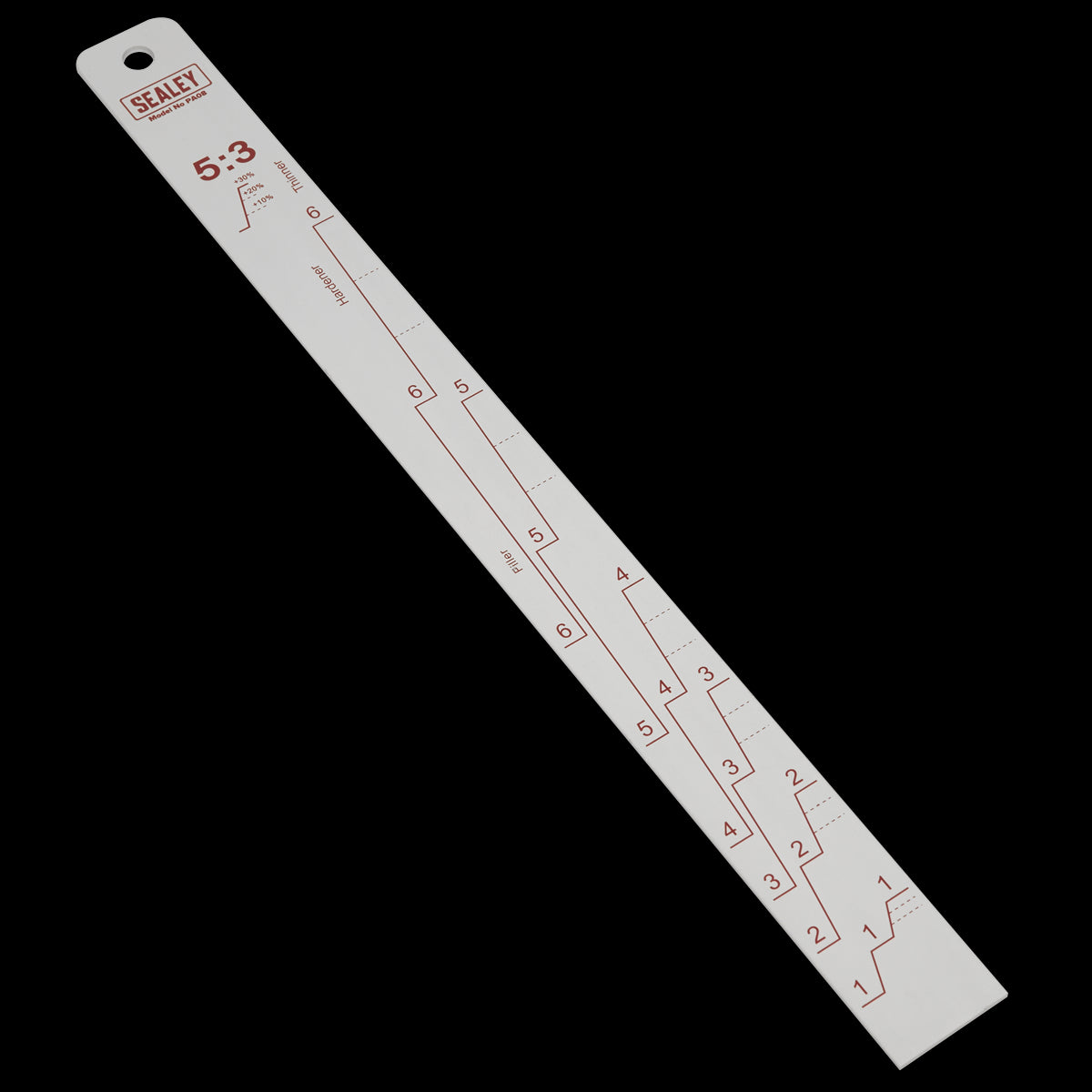 Sealey Aluminium Paint Measuring Stick 5:1/5:3 PA08