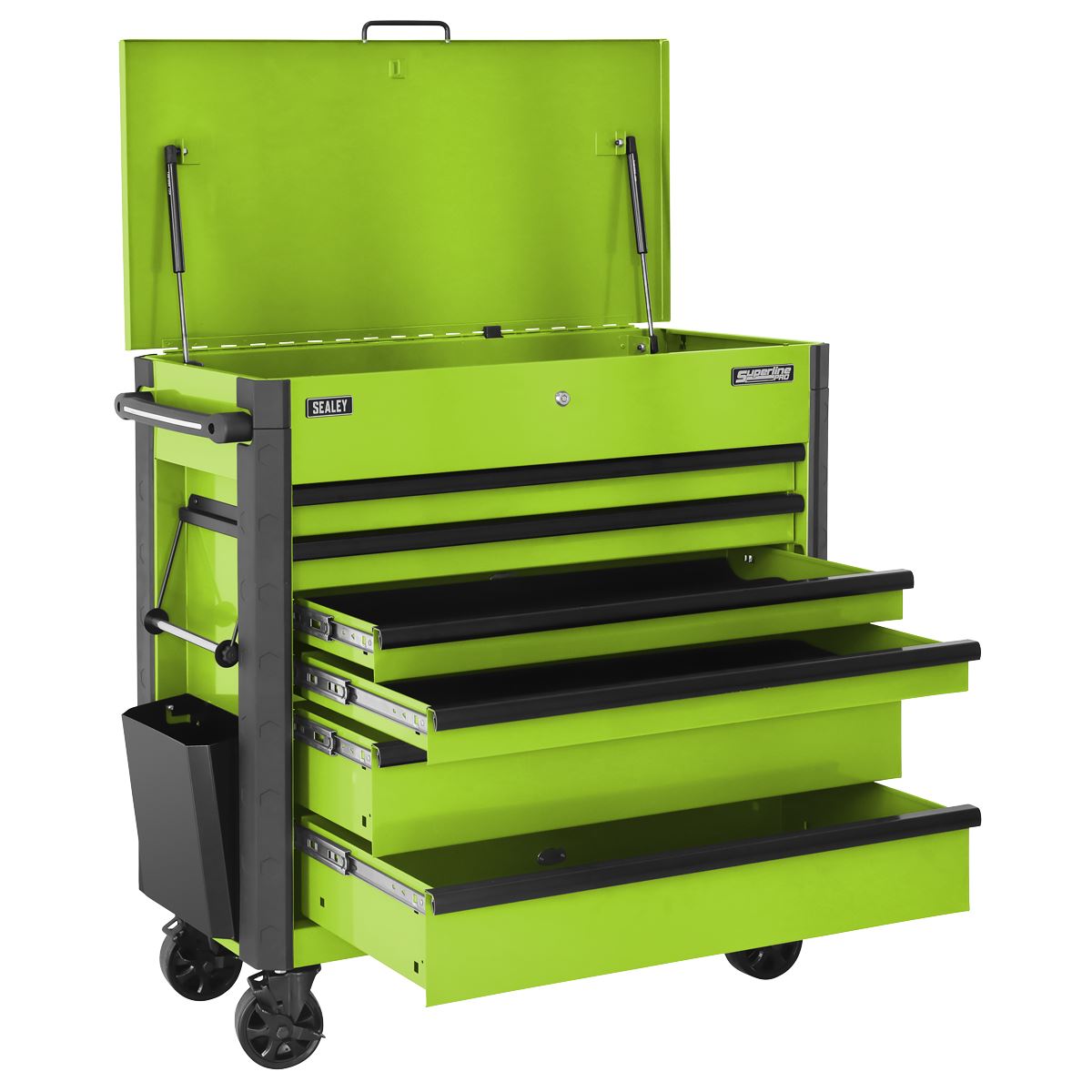 Sealey Superline Pro Tool Trolley 6 Drawer with Ball Bearing Slides - Green AP366HV
