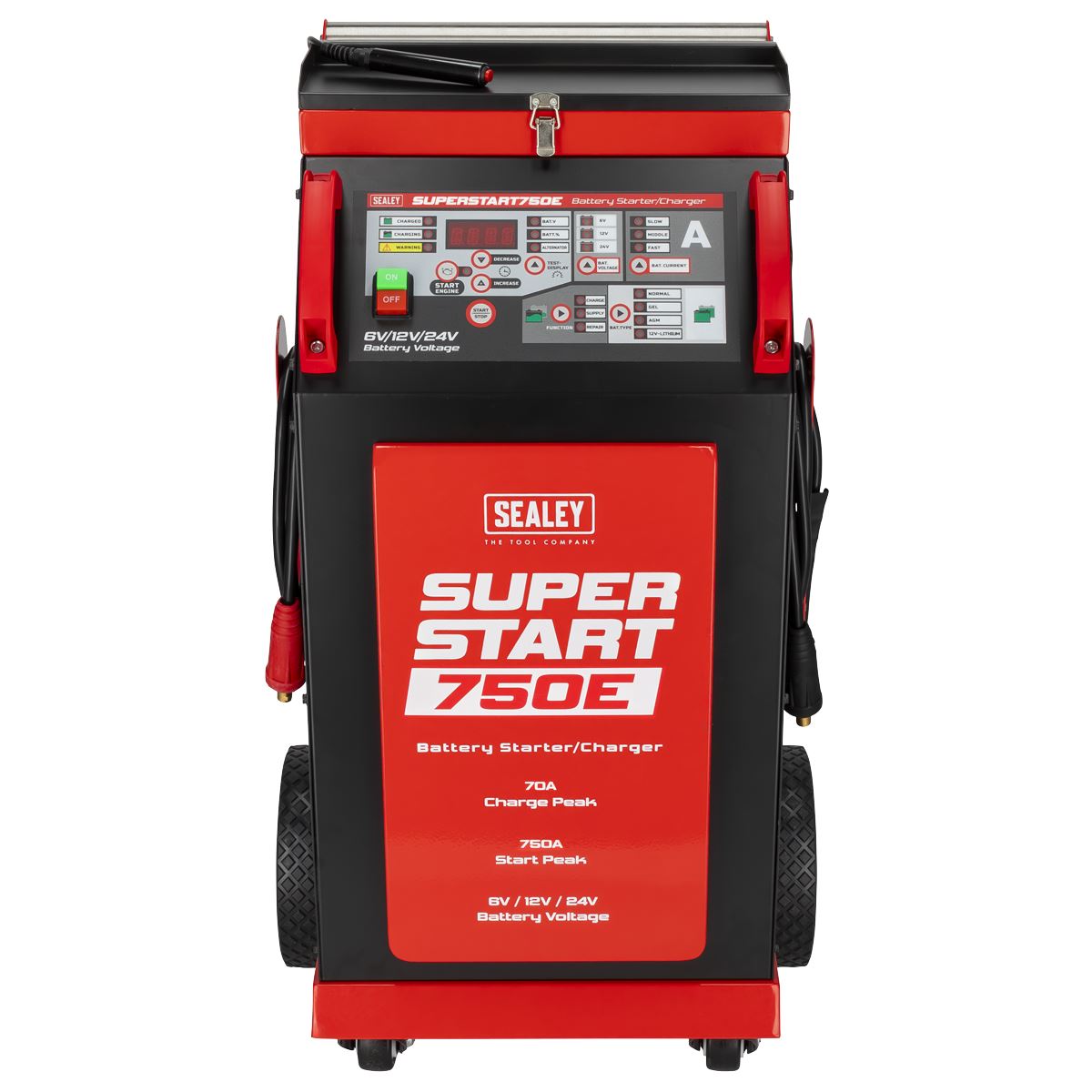 Sealey 6/12/24V Battery Starter/Charger 750A SUPERSTART750E