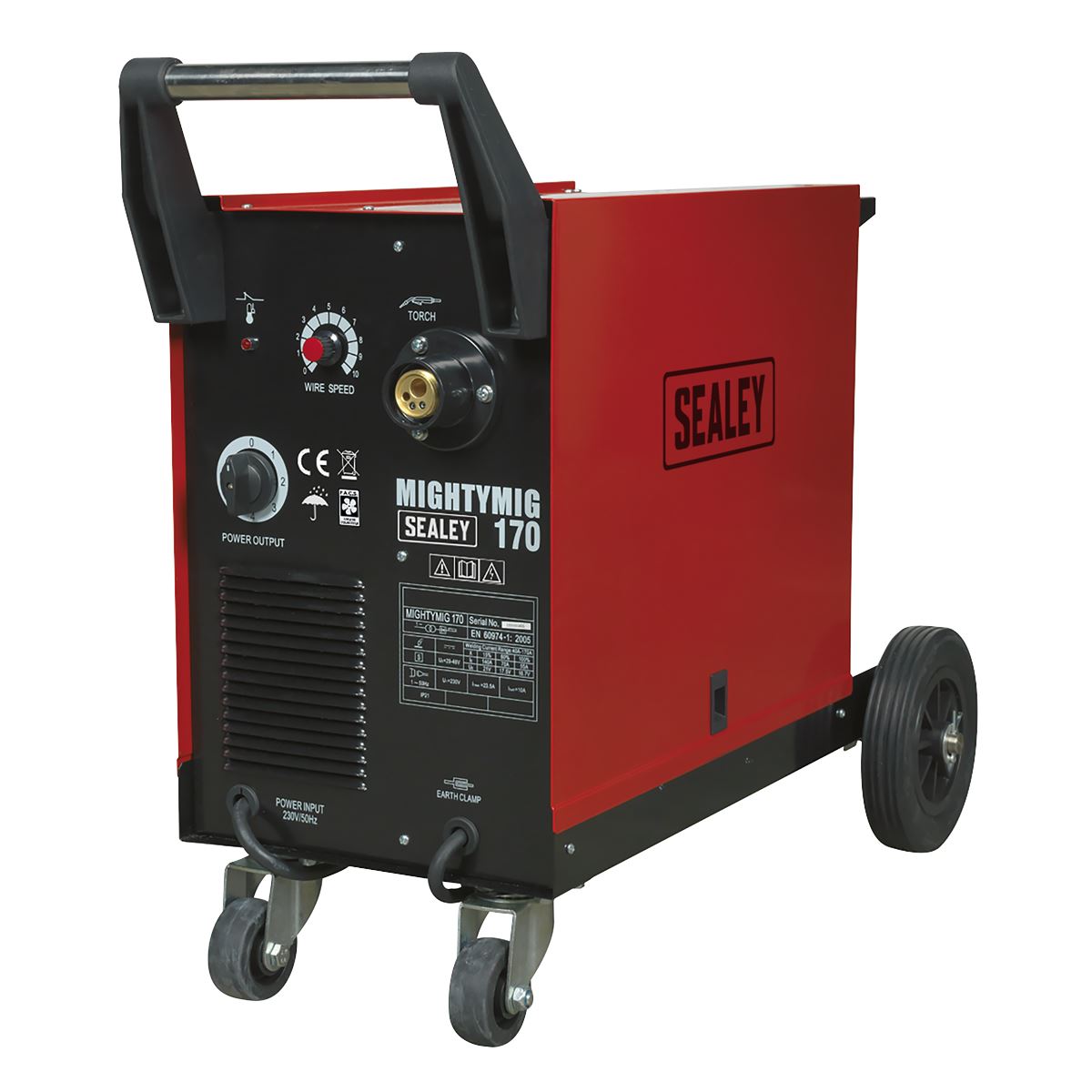 Sealey Professional Gas/No-Gas MIG Welder 170Amp with Euro Torch MIGHTYMIG170