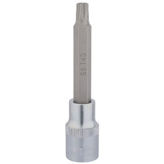 Draper Expert 16316 / 55662 T45 x 100mm 1/2" Square Drive Tx-Star Socket Bit