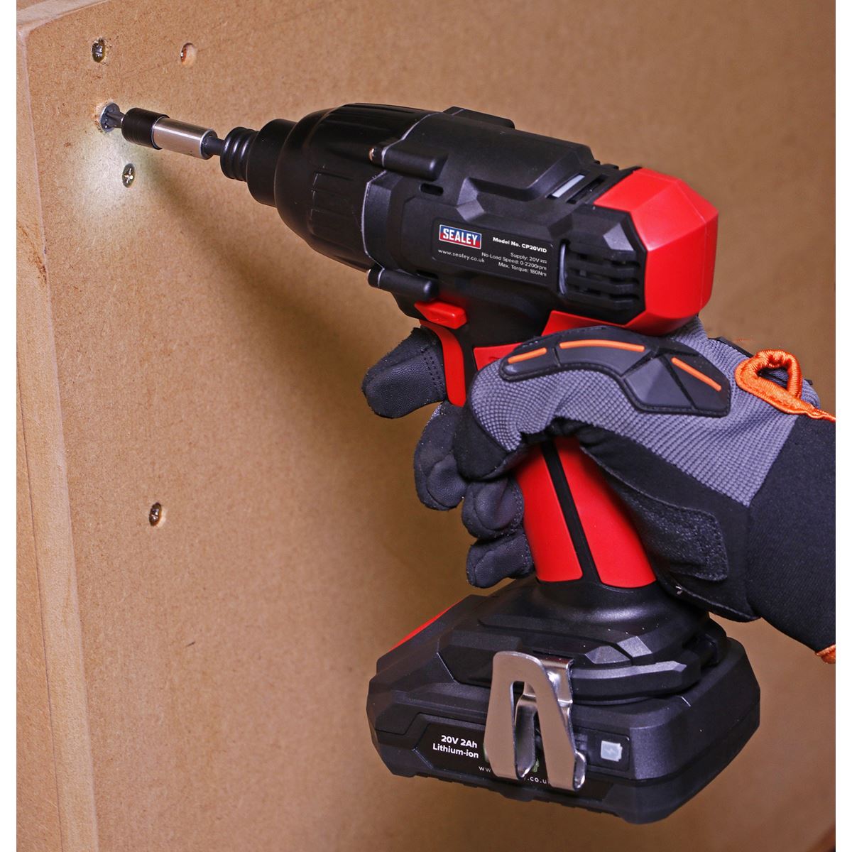 Sealey Impact Driver 20V 1/4"Hex Drive 180Nm - Body Only CP20VID