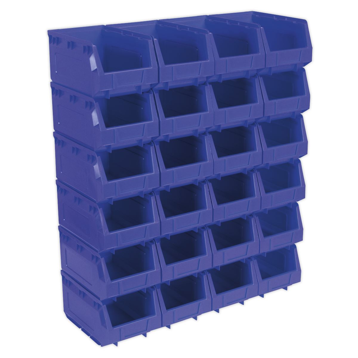 Sealey Plastic Storage Bin 150 x 240 x 130mm - Blue Pack of 24 TPS324B