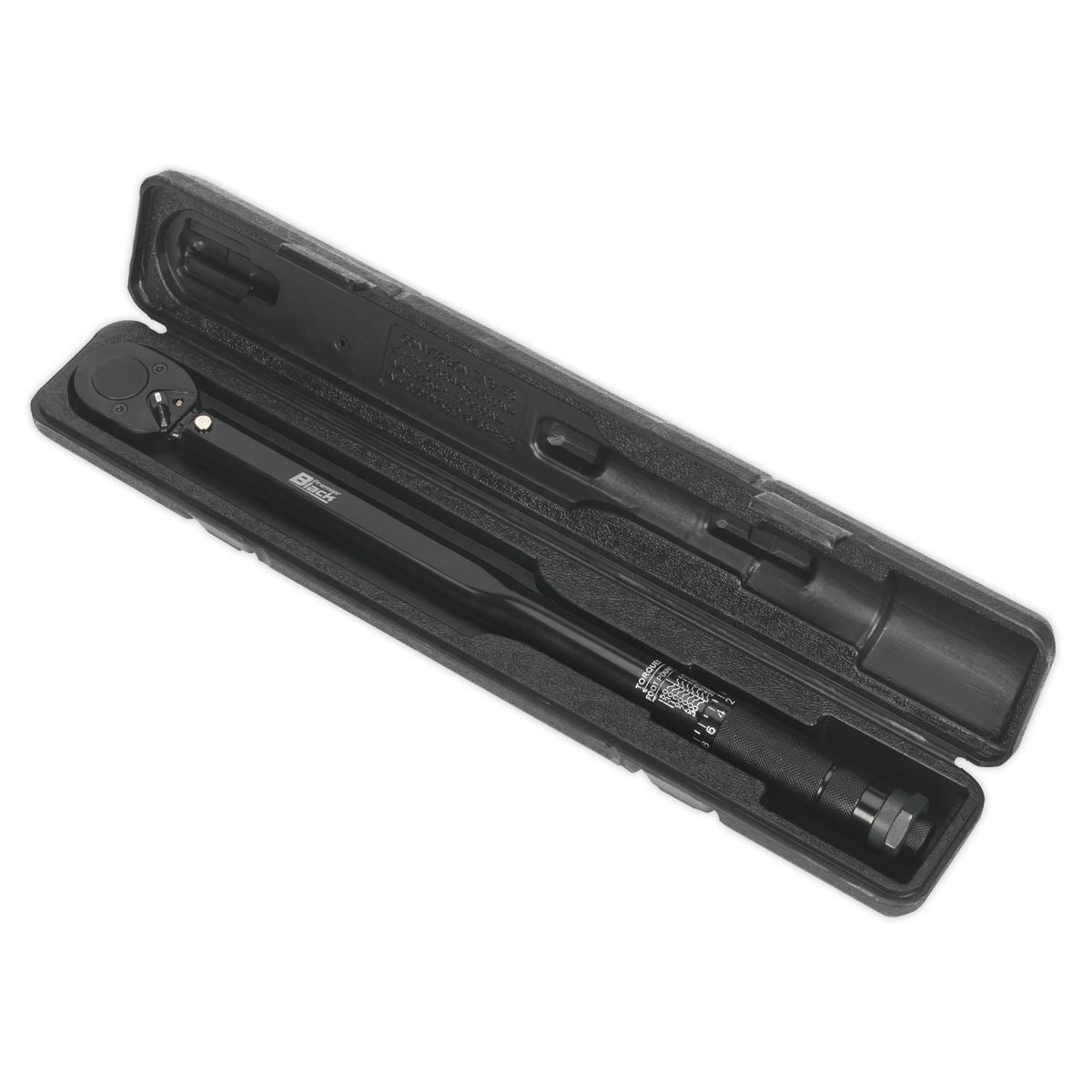 Sealey Micrometer Torque Wrench 1/2"Sq Dr Calibrated Black Series AK624B