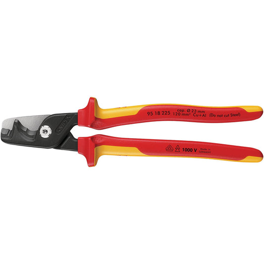 KNIPEX 95 18 225 StepCut XL VDE Insulated Cable Shears, 225mm