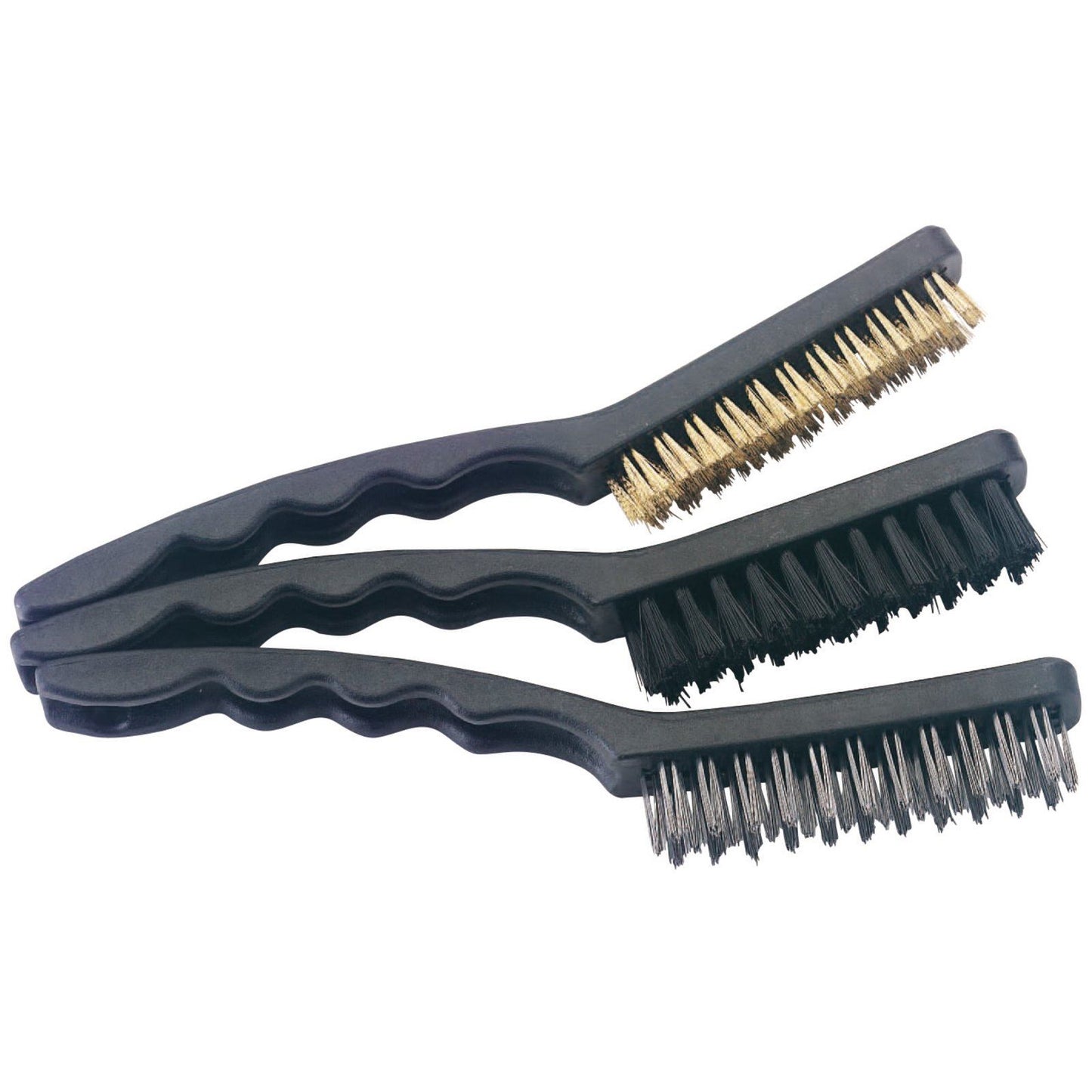 Draper 26928 3-Piece Brush Set (Brass, Nylon, Stainless Steel)