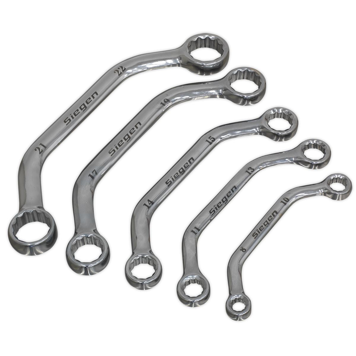 Sealey Obstruction Spanner Set 5pc Metric S0716