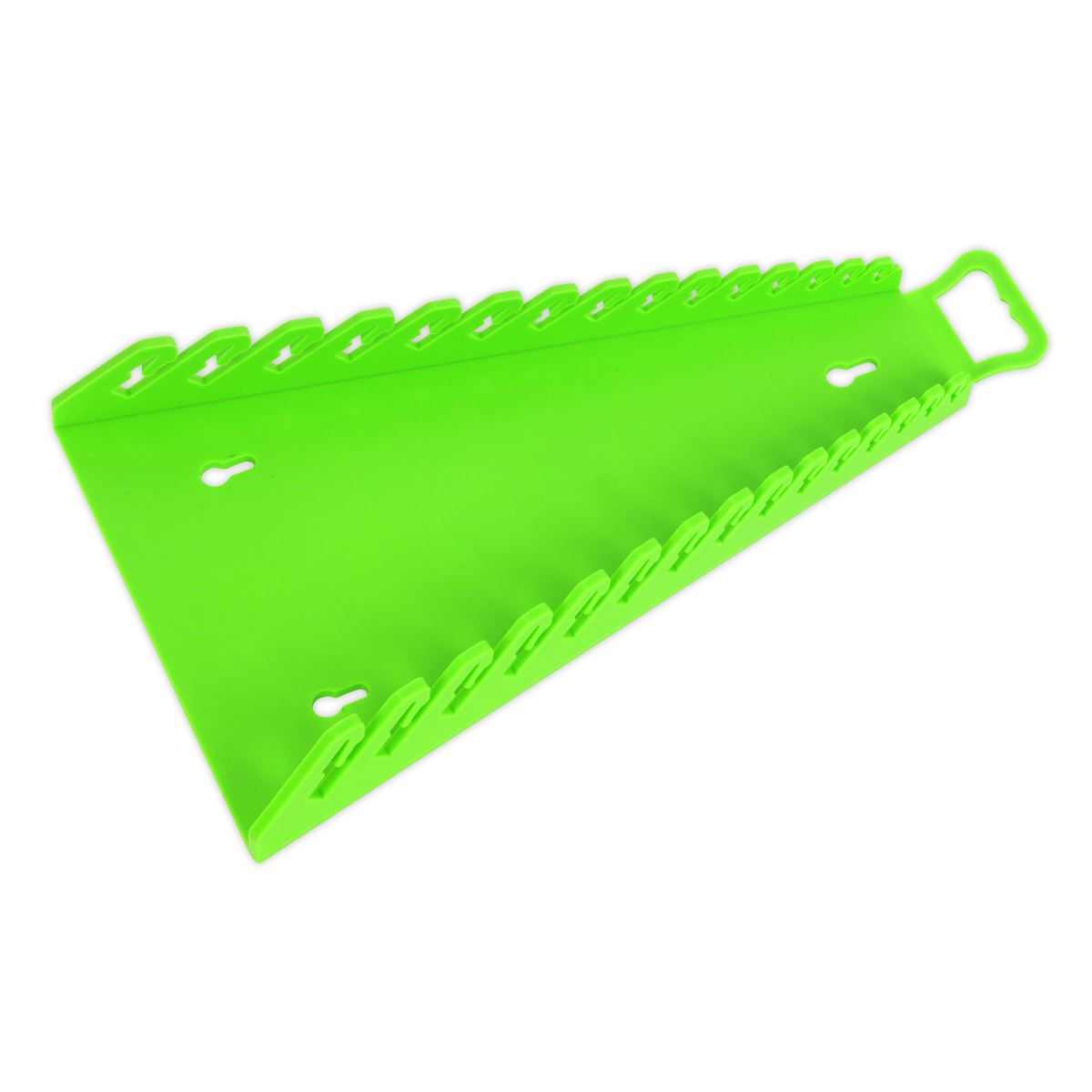 Sealey Reverse Spanner Rack Capacity 15 Spanners Hi-Vis Green WR09HV