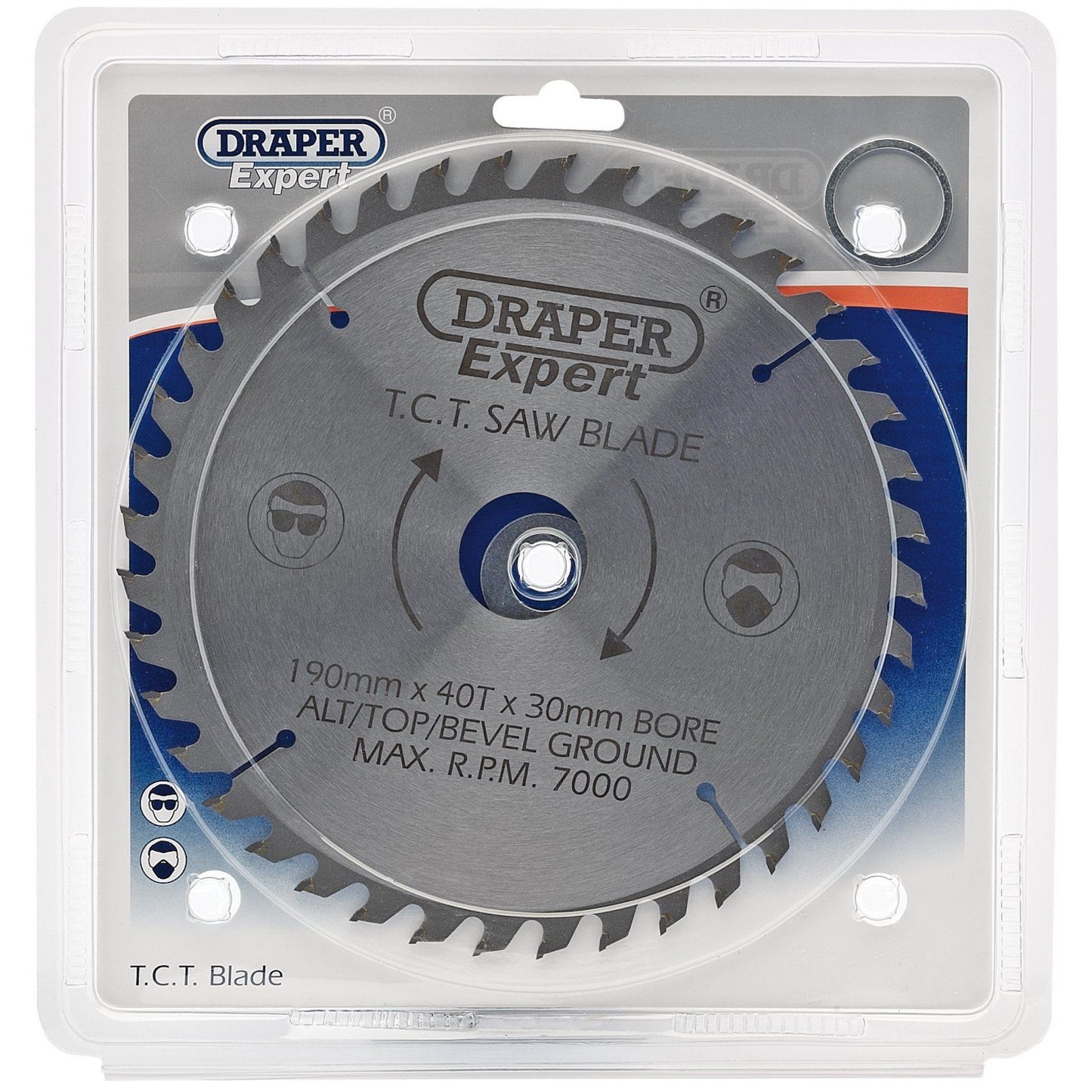 Draper 1x Expert TCT Saw Blade 190x30mmx40T Garage Professional Standard Tool - 09475