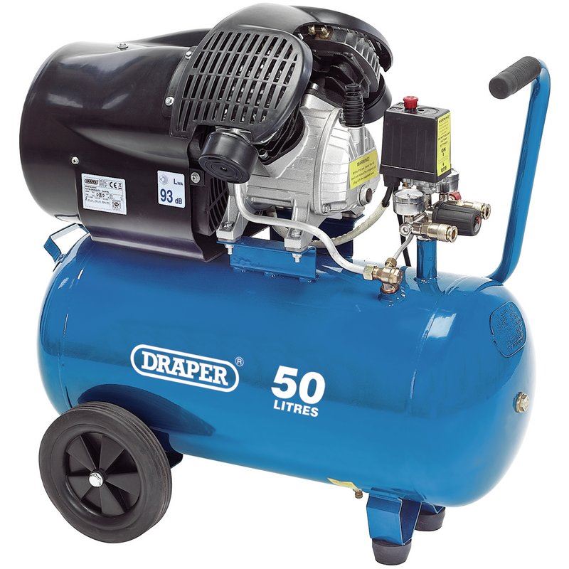 Draper Air Compressor, 50L, 2.2kW DA50/412TV - 29355
