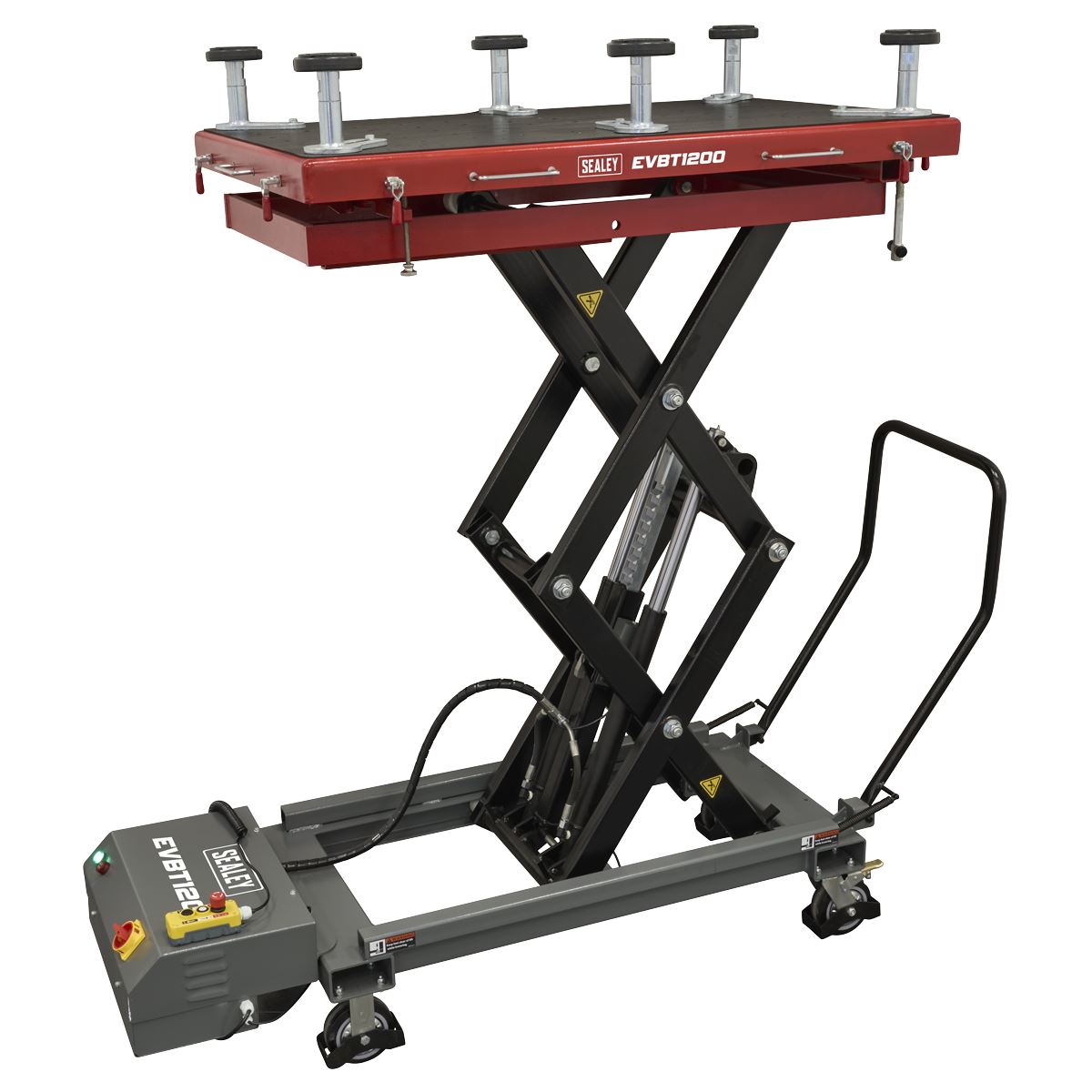 Sealey High Lift EV Battery Lift/Hydraulic Platform Truck 1200kg Capacity