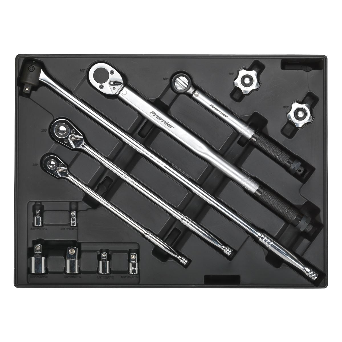 Sealey Tool Tray with Ratchet, Torque Wrench, Breaker Bar etc 13pc TBT32