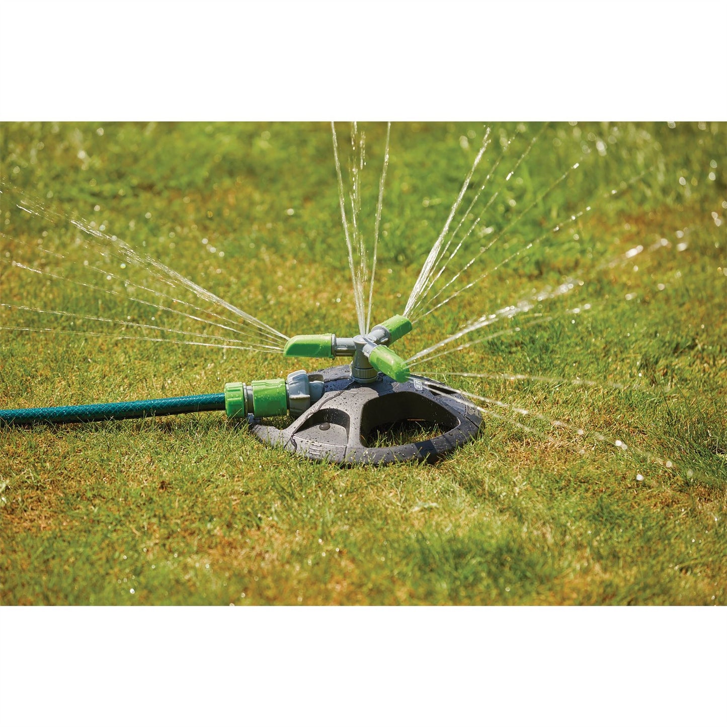 Draper Lawn Grass Sprinkler 3-Arm Spinning Revolving Garden watering impulse - 27757