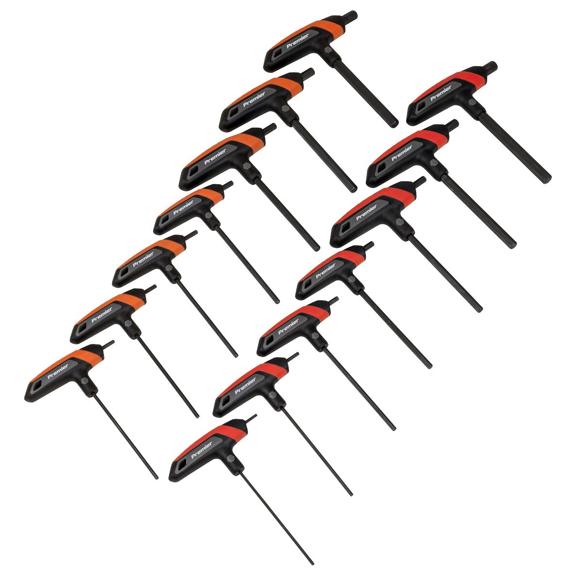 Sealey Premier Metric/Imperial T-Handle Hex Key Set 14pc AK7149
