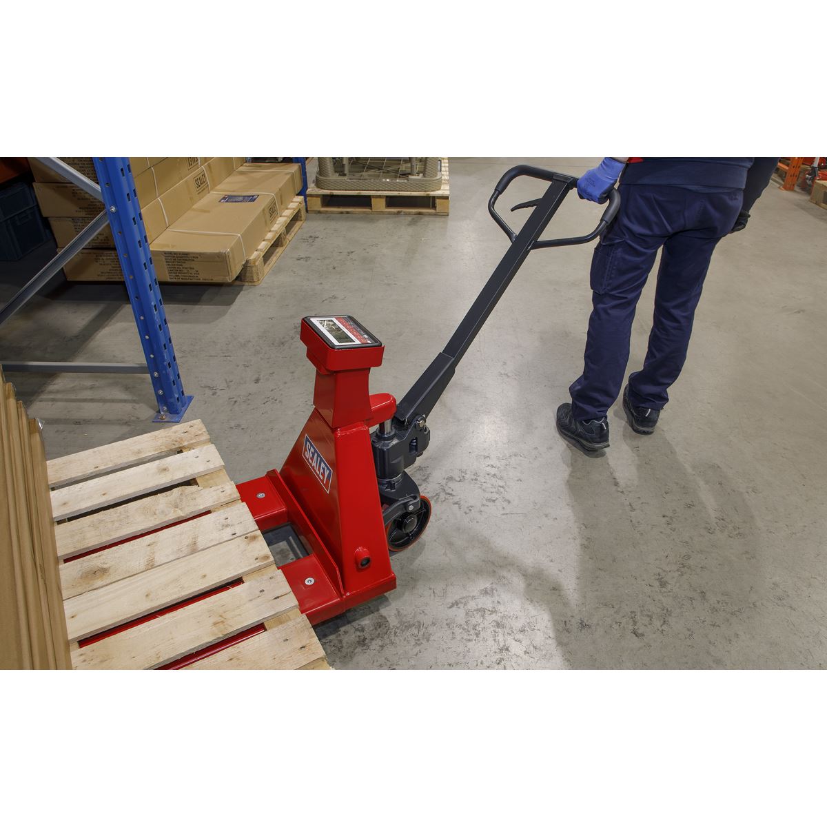 Sealey Pallet Truck 2500kg 1185 x 555mm with Scales PT1150SC