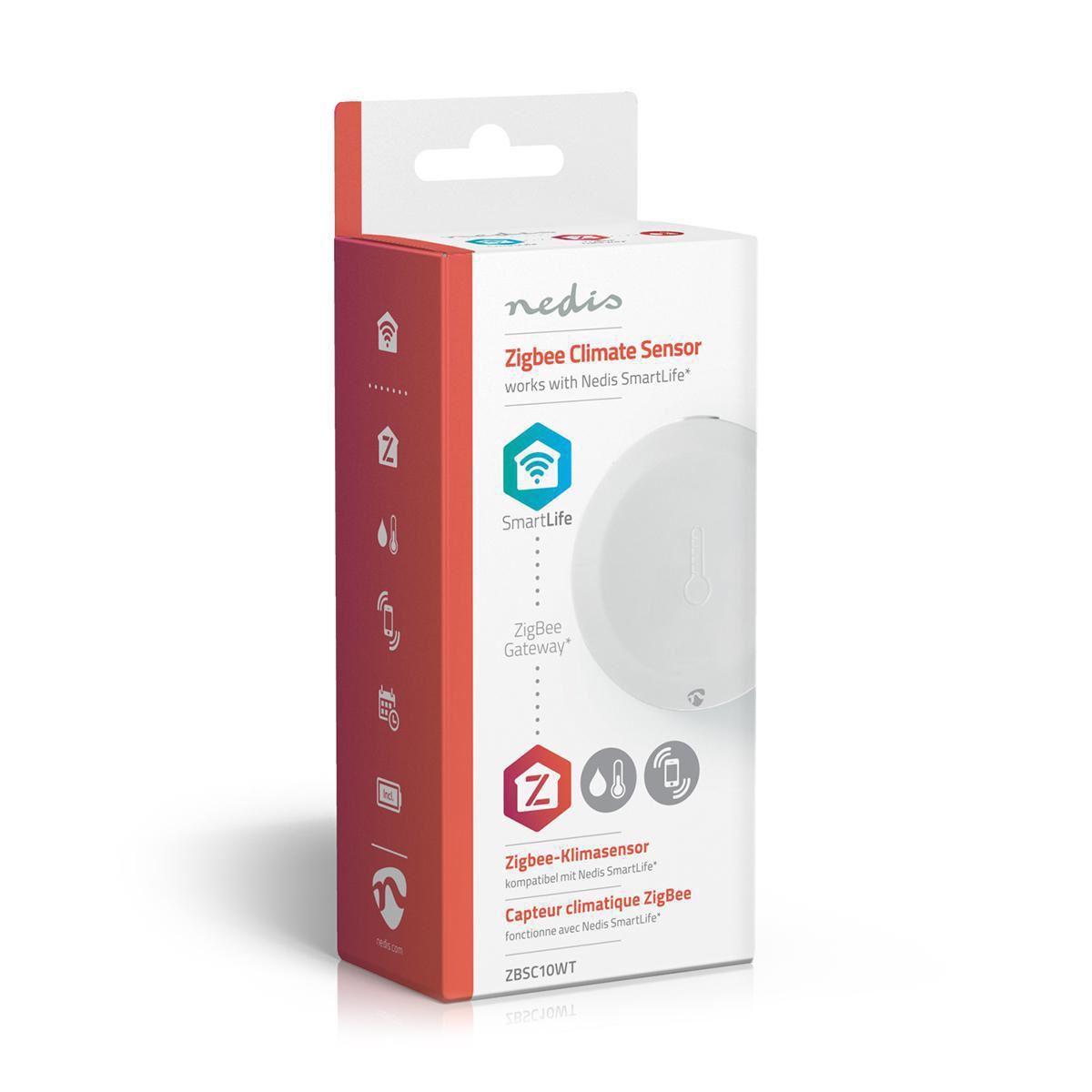 Nedis Smart Climate Temperature & Humidity Sensor Zigbee - Battery included - ZBSC10WT