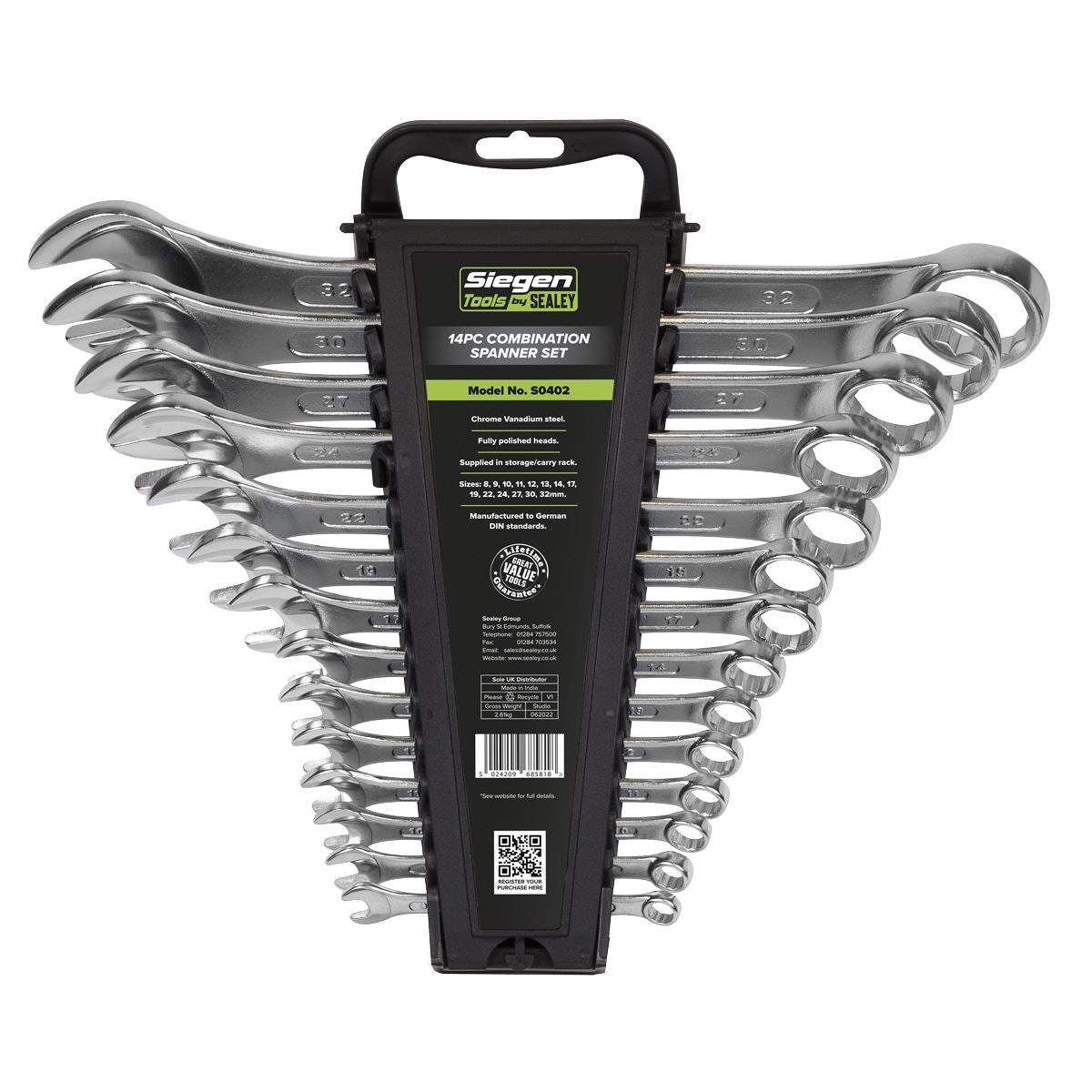 Sealey Combination Spanner Set 14pc Metric S0402