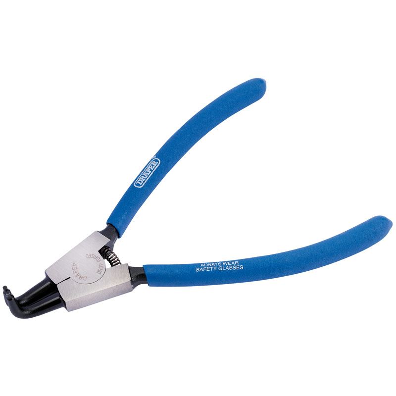 Draper 1x 170mm 90 Degree Tip External Circlip Pliers Professional Tool 38998