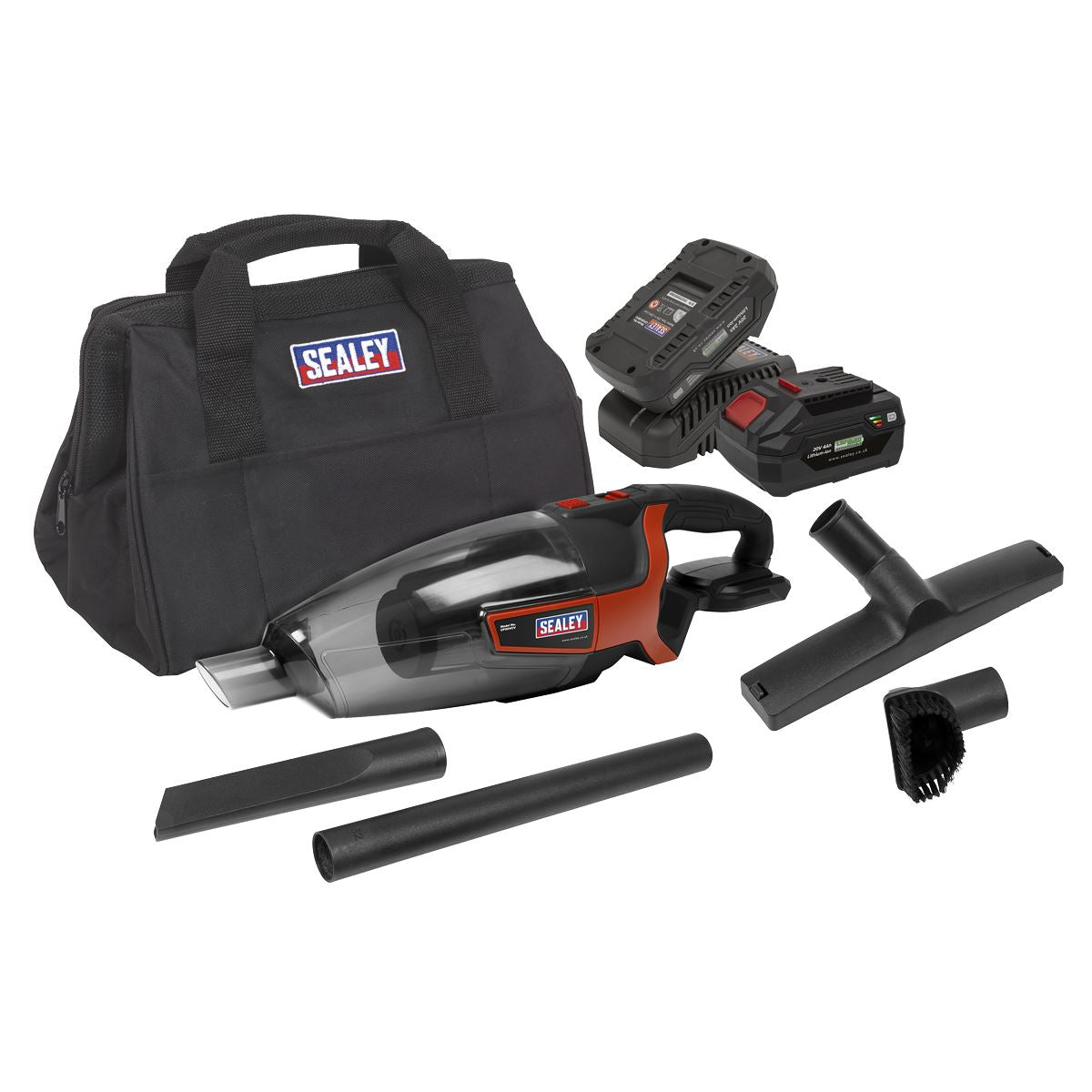 Sealey Cordless Handheld Vacuum Cleaner 650ml 20V Kit - 2 Batteries CP20VCVKIT