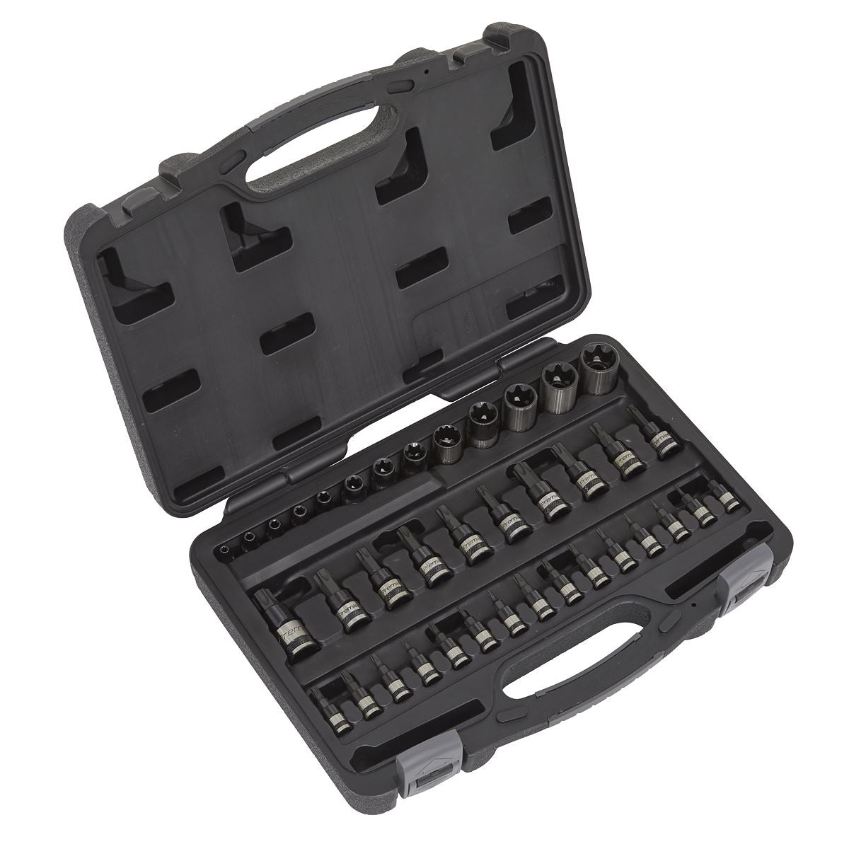 Sealey TRX-Star* & Security Socket Bit Set 38pc 1/4",3/8"&1/2"Sq Dr AK6197B