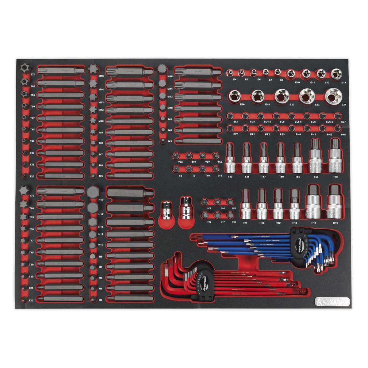Sealey Tool Tray with Specialised Bits & Sockets 177pc TBTP07