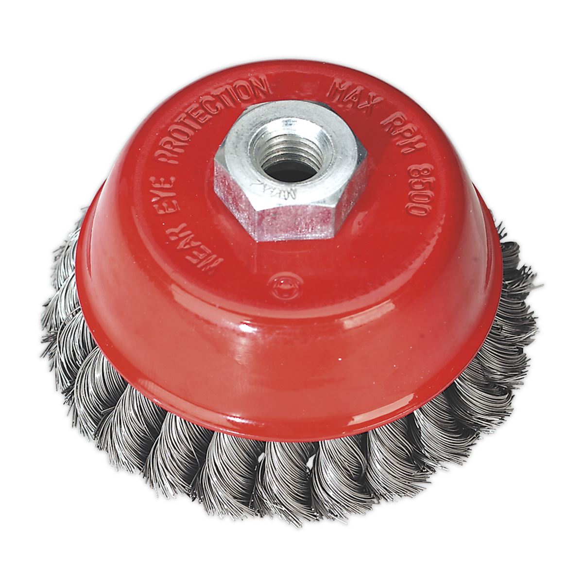 Sealey Twist Knot Wire Cup Brush 100mm M14 x 2mm TKCB100