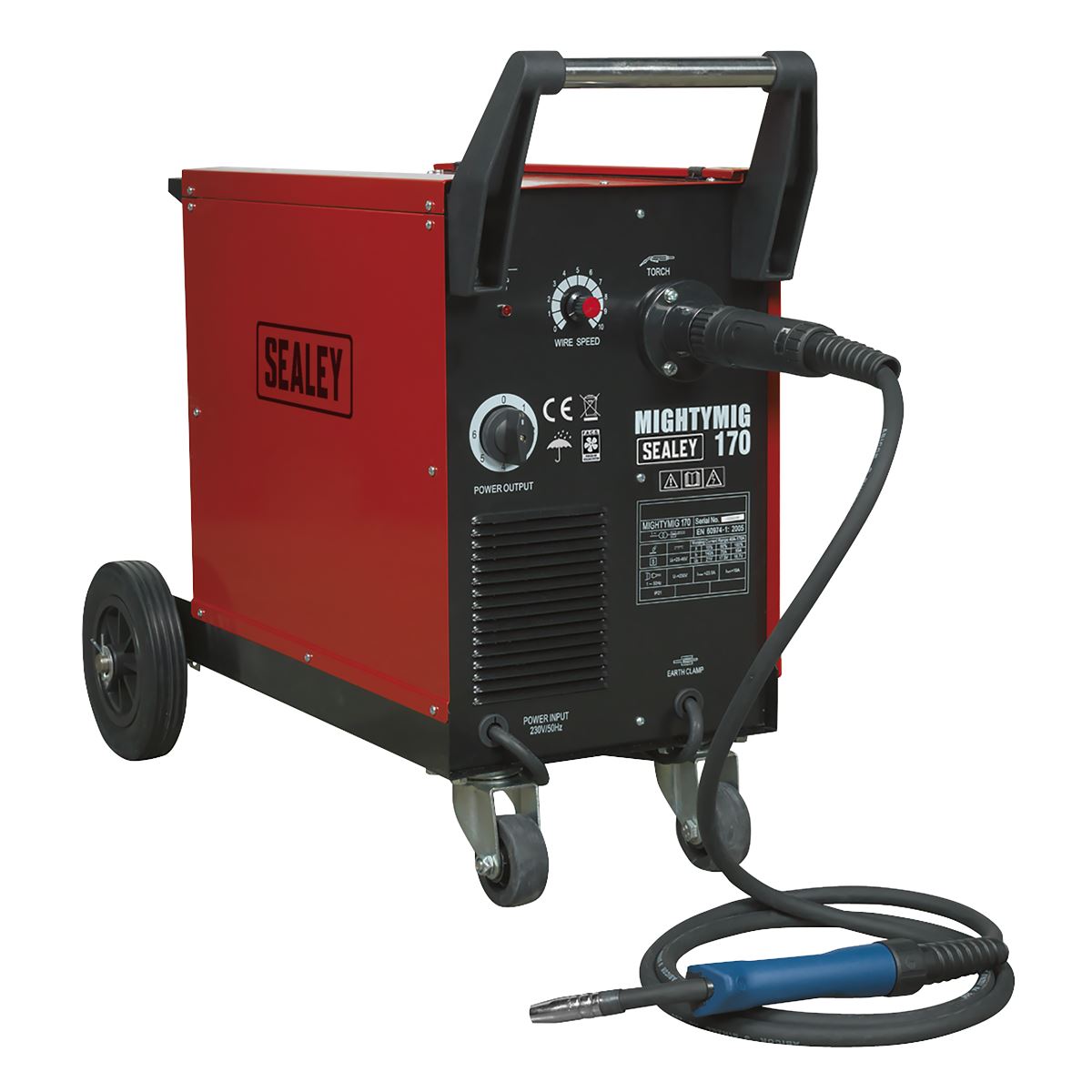 Sealey Professional Gas/No-Gas MIG Welder 170Amp with Euro Torch MIGHTYMIG170
