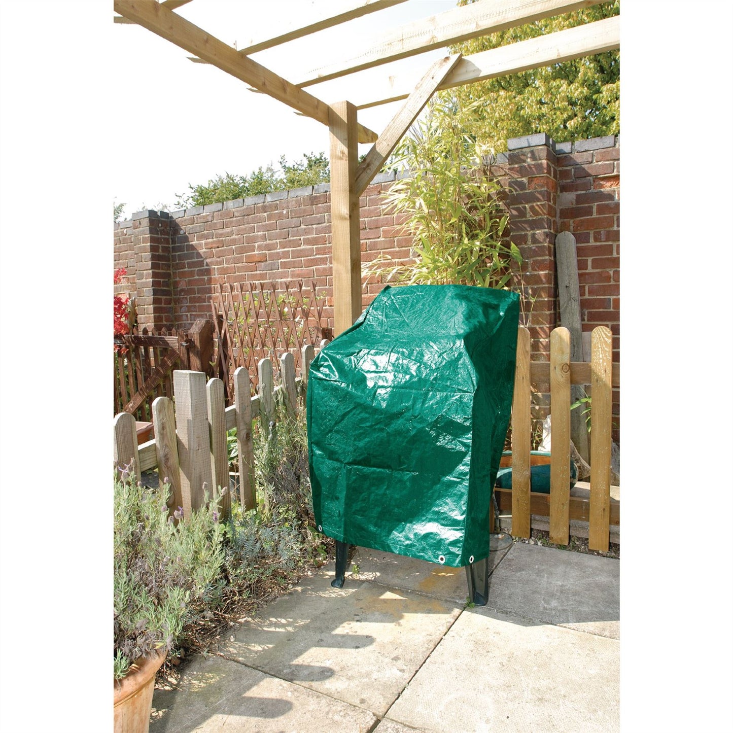 Draper Chair Stack Cover 60mm x 100mm - For Garden/Patio - Polyethylene - Green - 12914