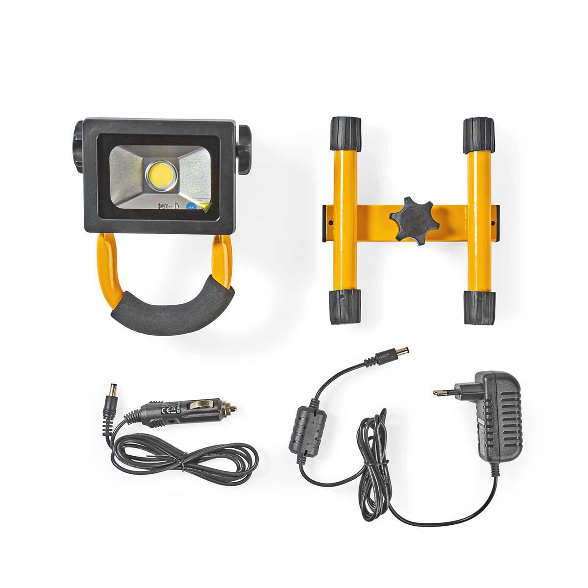 Nedis Mobile LED Floodlight 10W 700 lm Black/Yellow Worklight