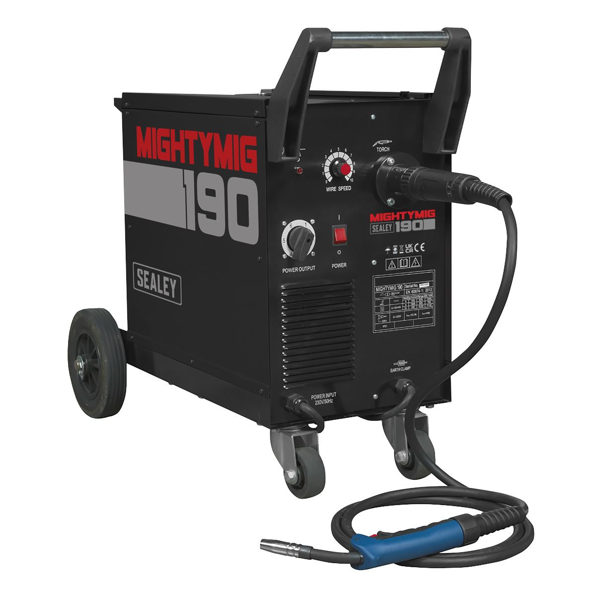Sealey Professional Gas/No-Gas MIG Welder 190A with Euro Torch MIGHTYMIG190