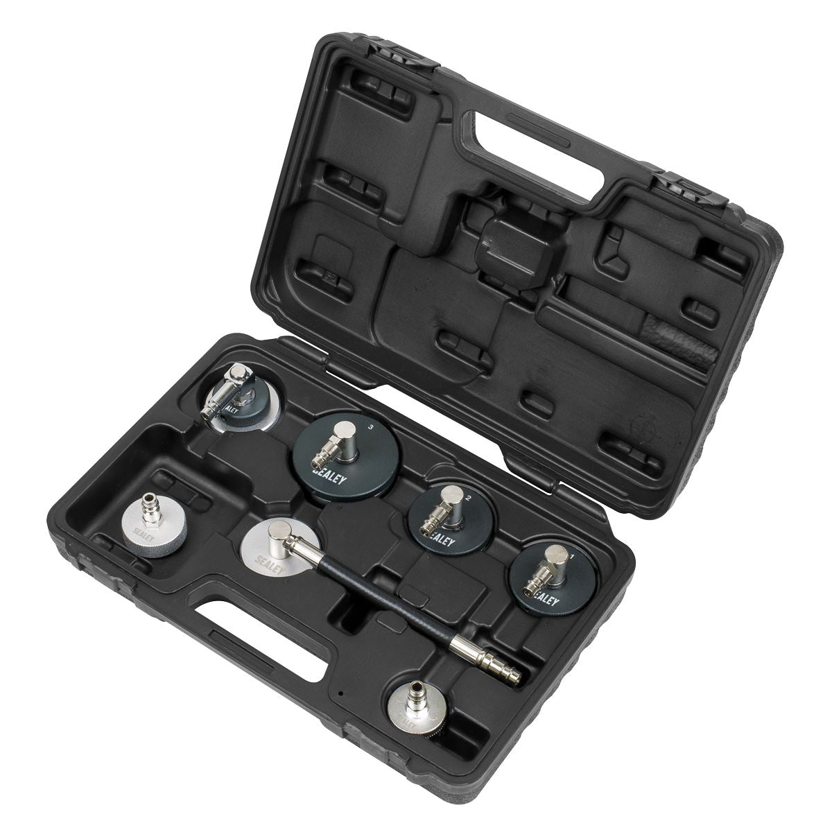 Sealey 7pc Brake & Clutch Pressure Bleeder Cap Set VS0204C