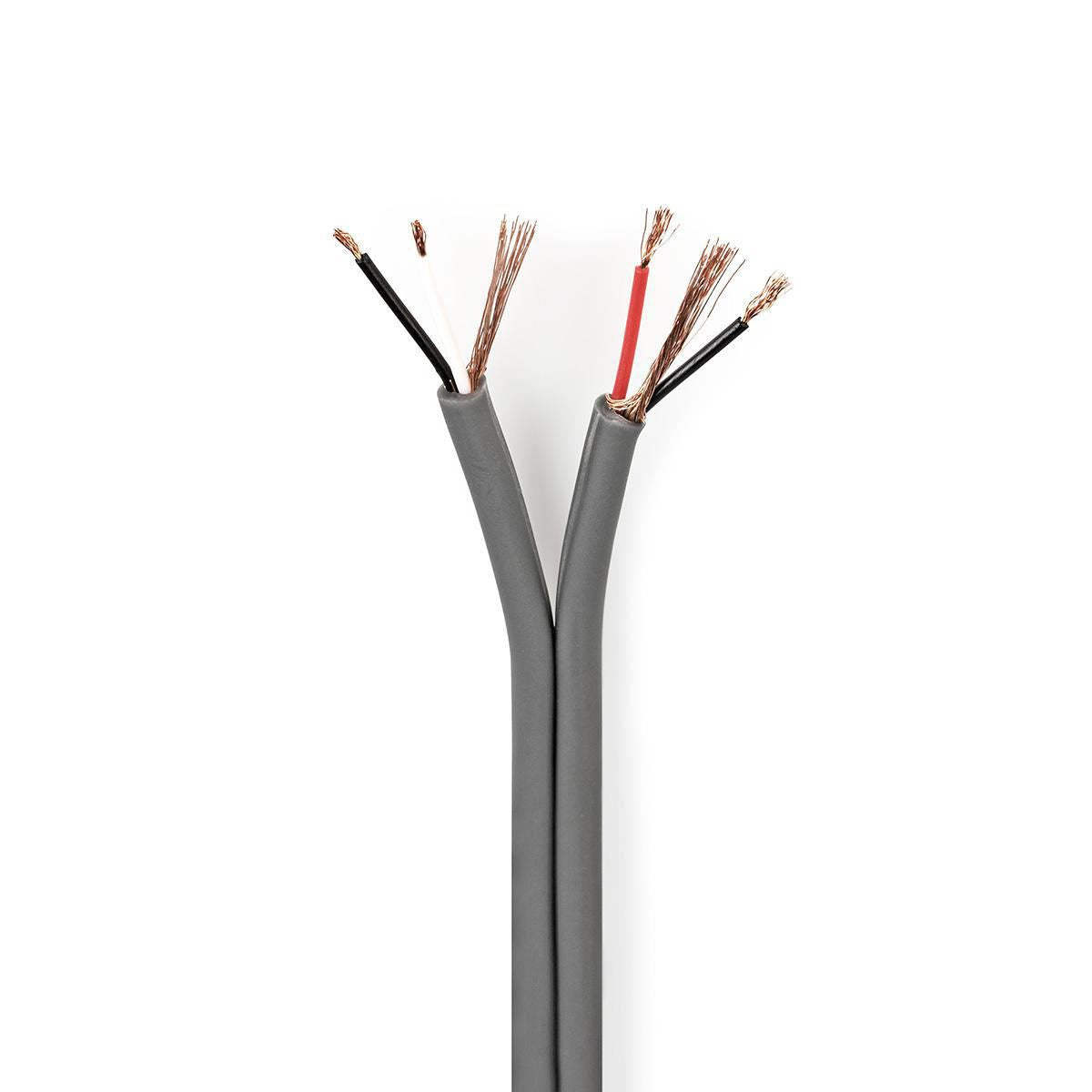 Nedis Balanced Audio Cable 2x (2x 0.16 mm²) 100m Reel Grey COTR15001GY100